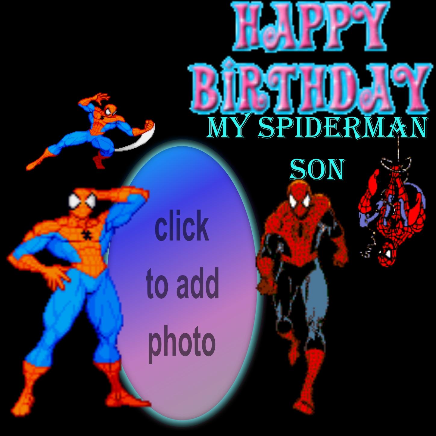 Happy Birthday From Spiderman Imikimi Zo Birthday Frames 2009 February My Spiderman Son Happy From